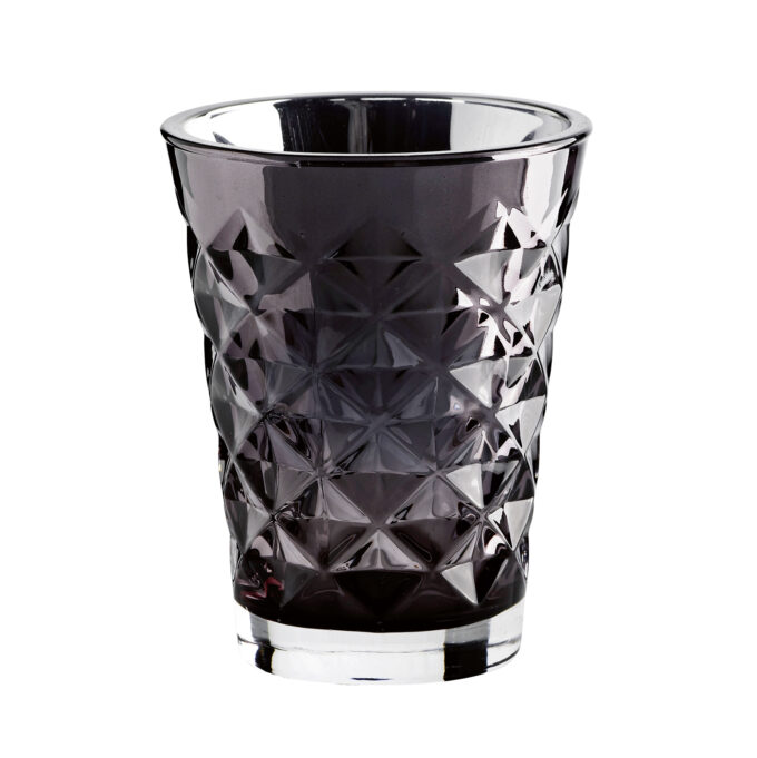 Kerzenglas Metallic Black